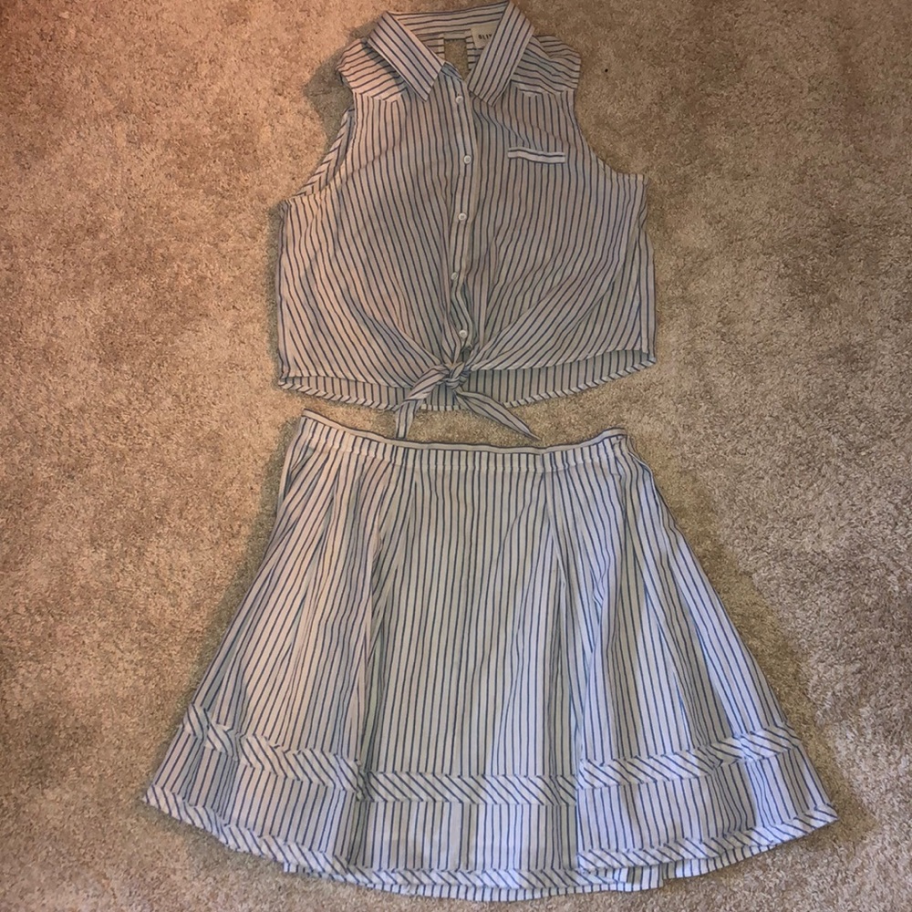 Striped skirt set